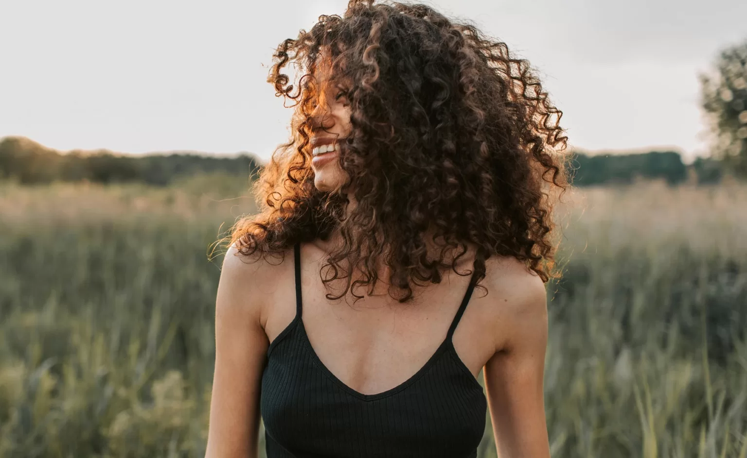 A woman with beautiful hair
