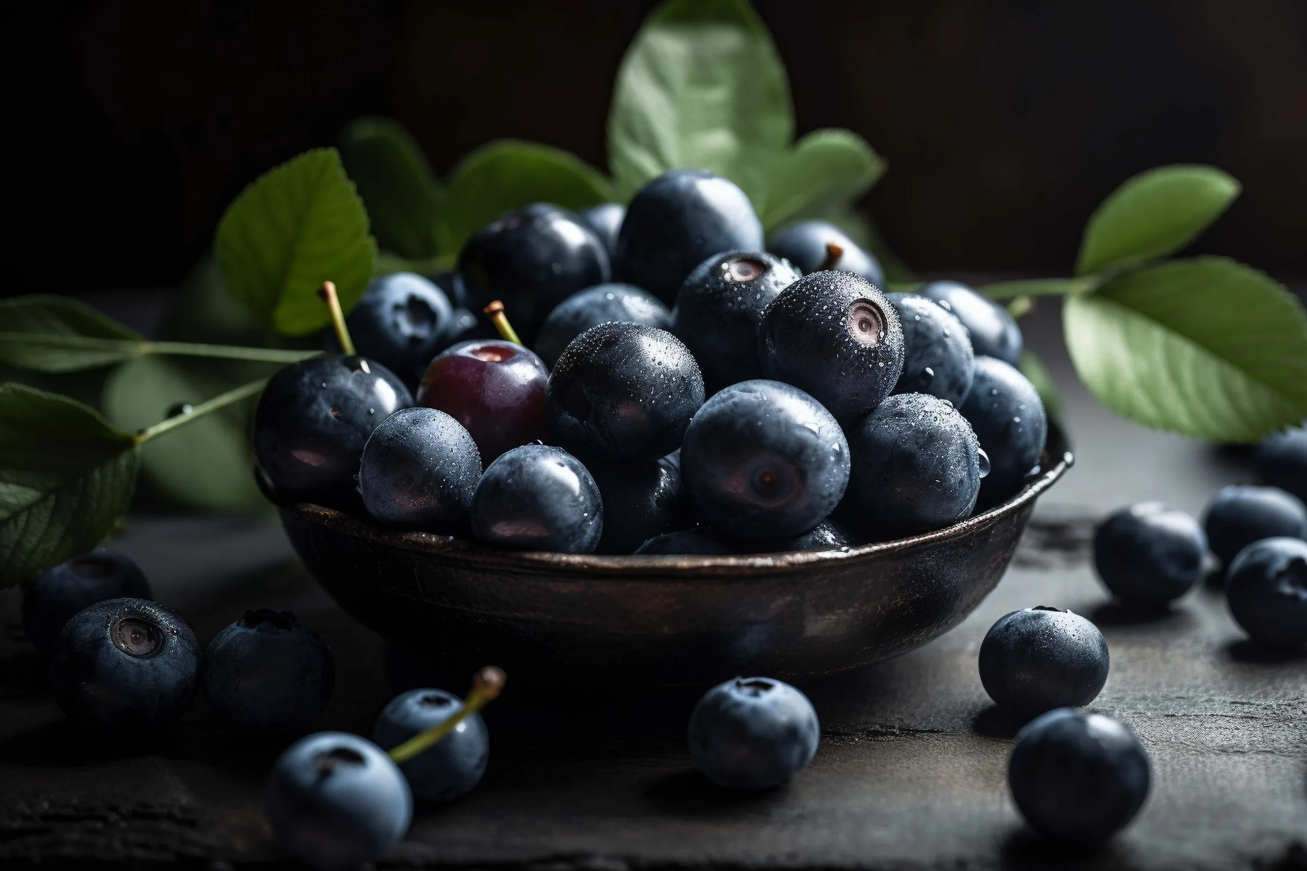 Blueberries in bowl