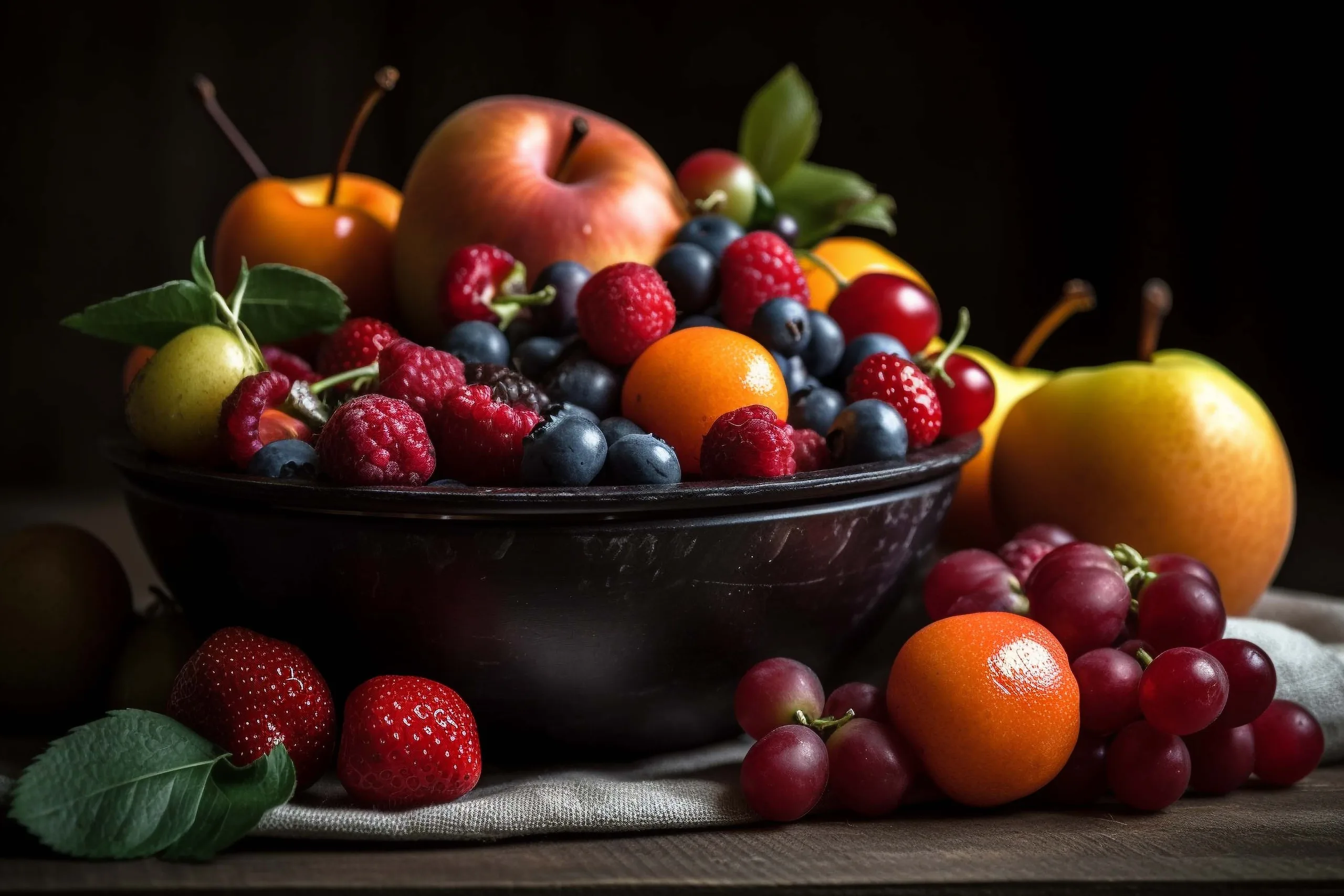 Bowl of healthy fruit