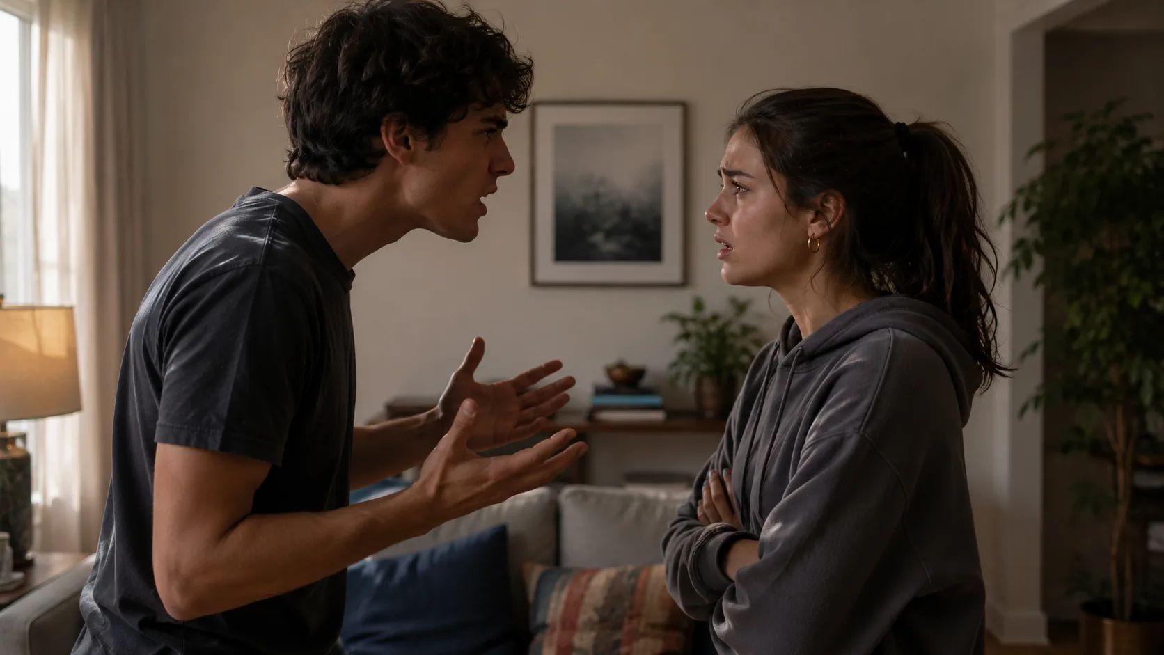 a couple arguing