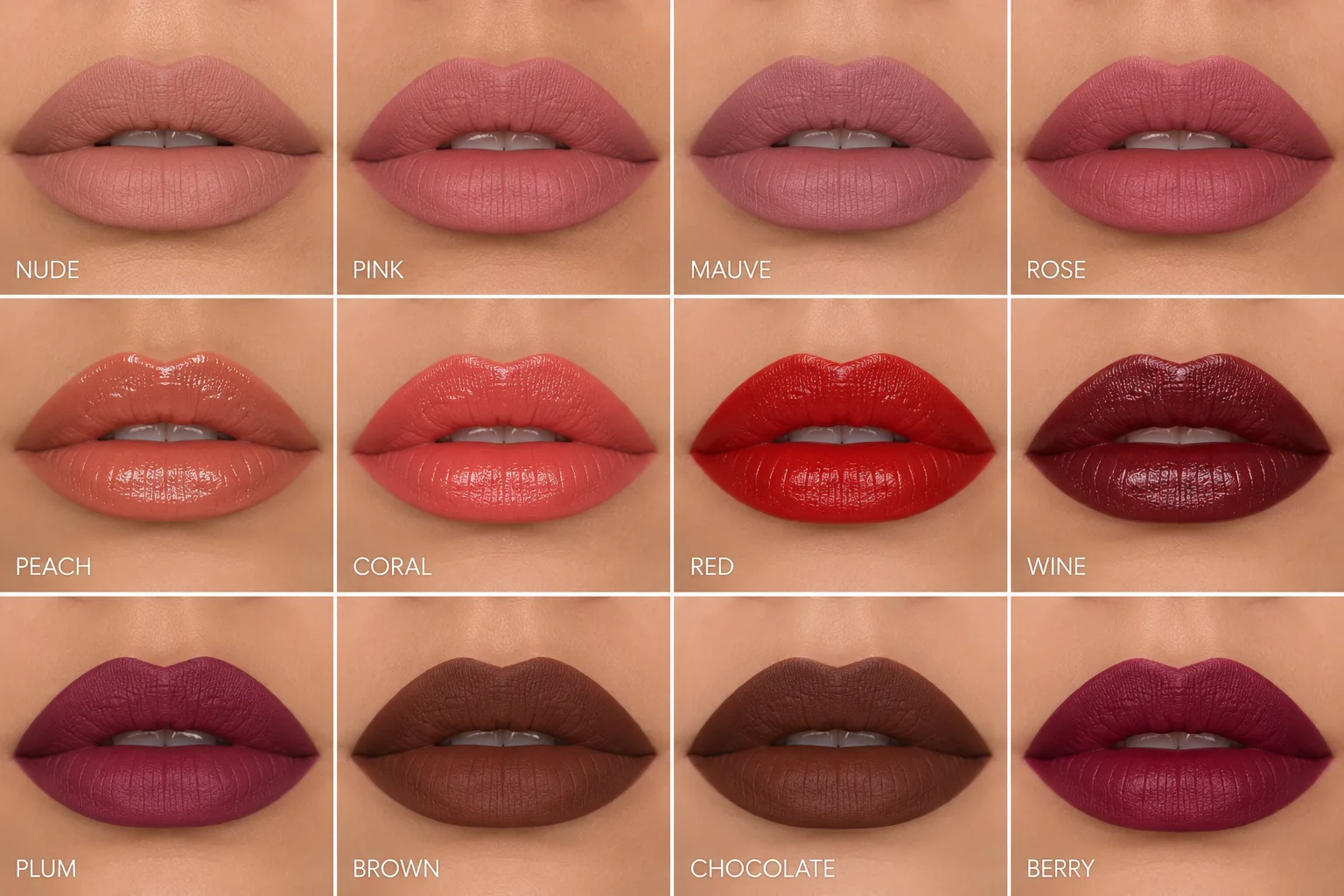 Different colours of lipstick